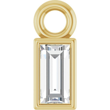 1/10 CT Lab-Grown Diamond Dangle, 2.9 mm x 7.5 mm