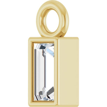 1/10 CT Natural Diamond Dangle, 2.9 mm x 7.5 mm