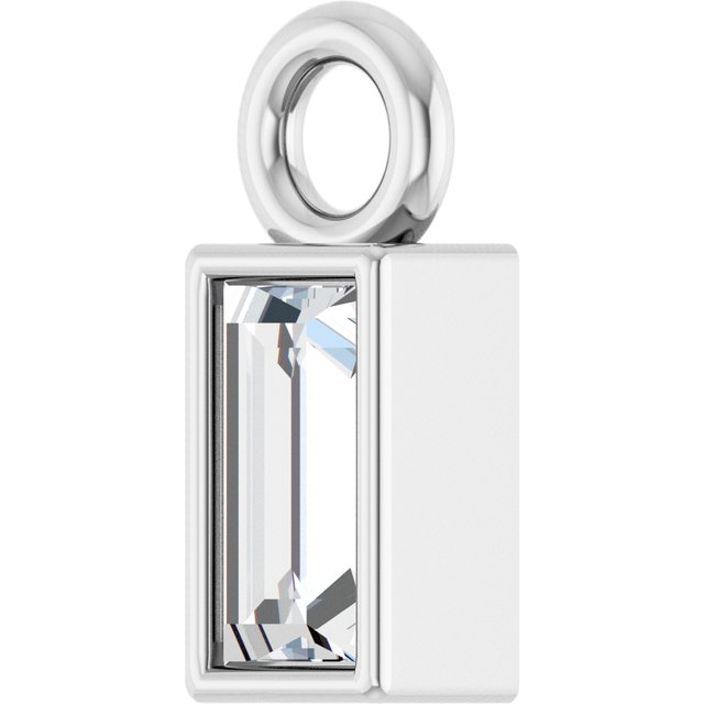 1/10 CT Lab-Grown Diamond Dangle, 2.9 mm x 7.5 mm