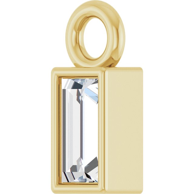 1/10 CT Lab-Grown Diamond Dangle, 2.9 mm x 7.5 mm