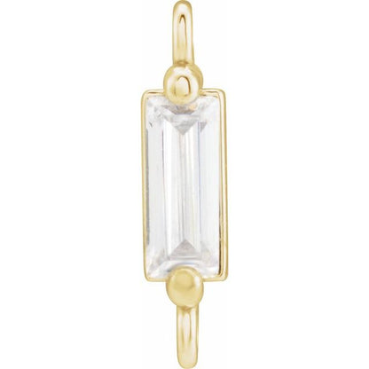 1/8 CT Natural Diamond Link, 2.3 mm x 9.2 mm