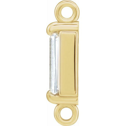 1/6 CT Natural Diamond Link, 2.3 mm x 10.4 mm