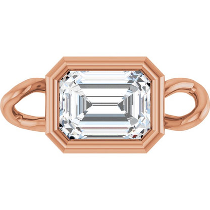 1/4 CT Natural Diamond Bezel-Set Link, 4.25 mm x 9.25 mm