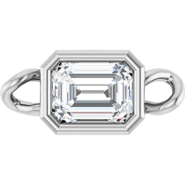 1/4 CT Lab-Grown Diamond Bezel-Set Link, 4.25 mm x 9.25 mm