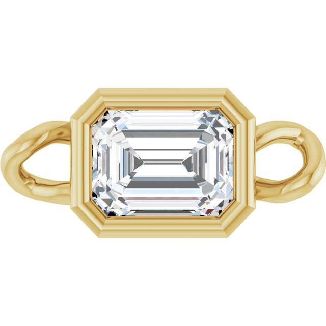 1/4 CT Natural Diamond Bezel-Set Link, 4.25 mm x 9.25 mm