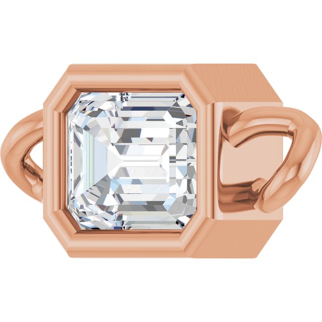 1/4 CT Natural Diamond Bezel-Set Link, 4.25 mm x 9.25 mm