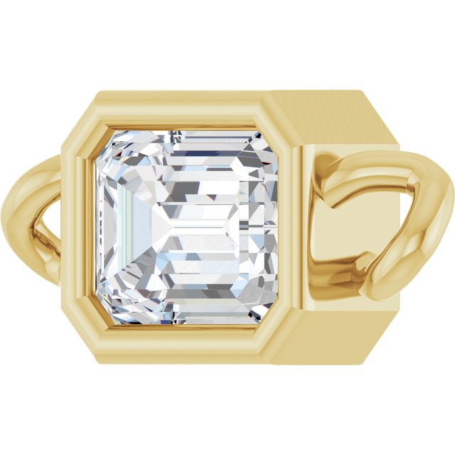 1/4 CT Lab-Grown Diamond Bezel-Set Link, 4.25 mm x 9.25 mm