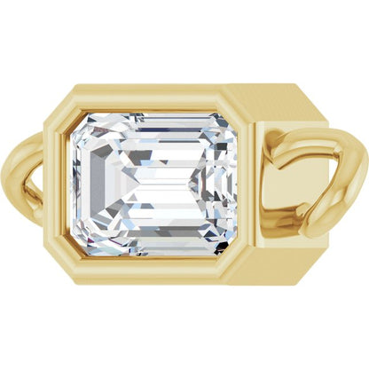 1/3 CT Lab-Grown Diamond Bezel-Set Link, 4.25 mm x 10.2 mm