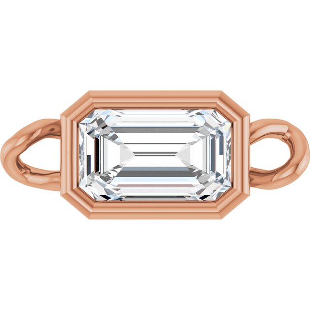 1/3 CT Lab-Grown Diamond Bezel-Set Link, 4.25 mm x 10.2 mm