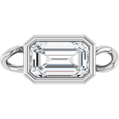 1/3 CT Lab-Grown Diamond Bezel-Set Link, 4.25 mm x 10.2 mm