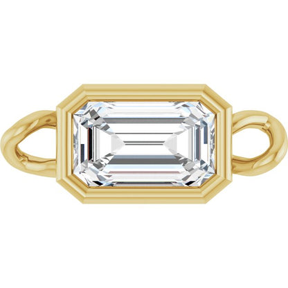 3/8 CT Natural Diamond Bezel-Set Link, 4.25 mm x 10.2 mm