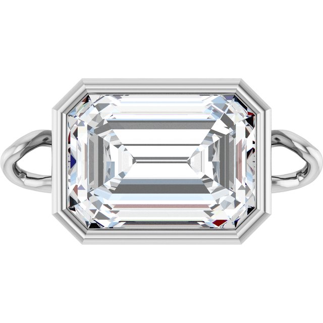 1 CT Lab-Grown Diamond Bezel-Set Link, 6.25 mm x 12.1 mm