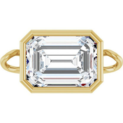 1 CT Lab-Grown Diamond Bezel-Set Link, 6.25 mm x 12.1 mm
