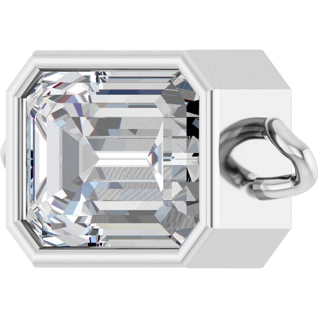 1 CT Lab-Grown Diamond Bezel-Set Link, 6.25 mm x 12.1 mm