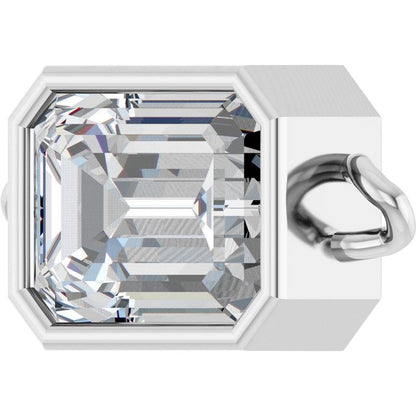 1 CT Lab-Grown Diamond Bezel-Set Link, 6.25 mm x 12.1 mm