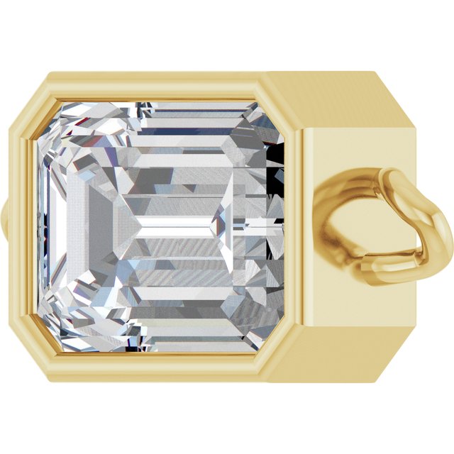 1 CT Lab-Grown Diamond Bezel-Set Link, 6.25 mm x 12.1 mm