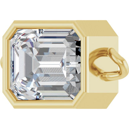 1 CT Lab-Grown Diamond Bezel-Set Link, 6.25 mm x 12.1 mm