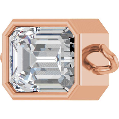 1 CT Lab-Grown Diamond Bezel-Set Link, 6.25 mm x 12.1 mm
