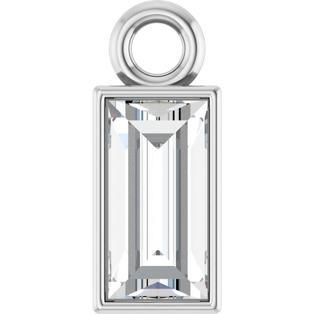 3/8 CT Natural Diamond Dangle, 3.9 mm x 9.5 mm