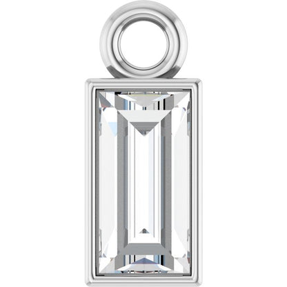 3/8 CT Lab-Grown Diamond Dangle, 3.9 mm x 9.5 mm