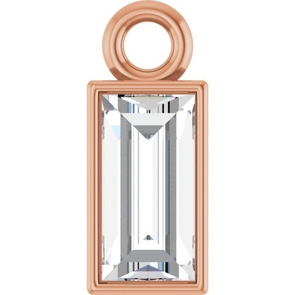 3/8 CT Lab-Grown Diamond Dangle, 3.9 mm x 9.5 mm