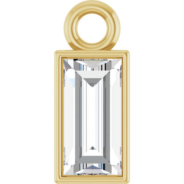 3/8 CT Natural Diamond Dangle, 3.9 mm x 9.5 mm