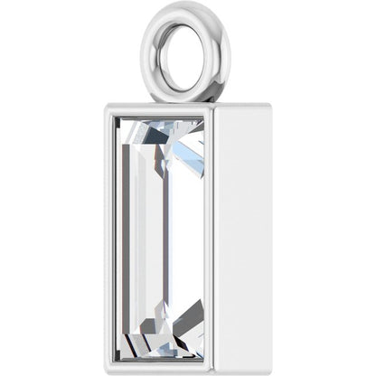 3/8 CT Natural Diamond Dangle, 3.9 mm x 9.5 mm