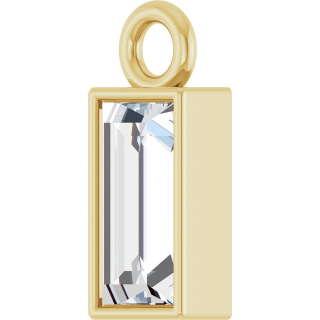 3/8 CT Natural Diamond Dangle, 3.9 mm x 9.5 mm