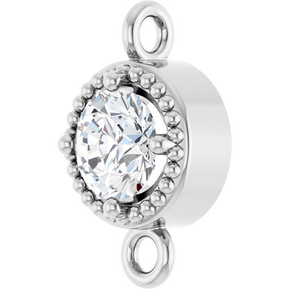 1/6 CT Natural Diamond Link, 5.25 mm x 9 mm