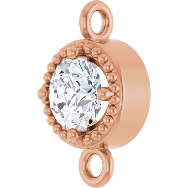 1/6 CT Natural Diamond Link, 5.25 mm x 9 mm