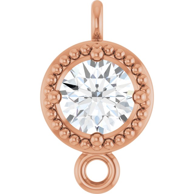1/6 CT Natural Diamond Link, 5.25 mm x 9 mm
