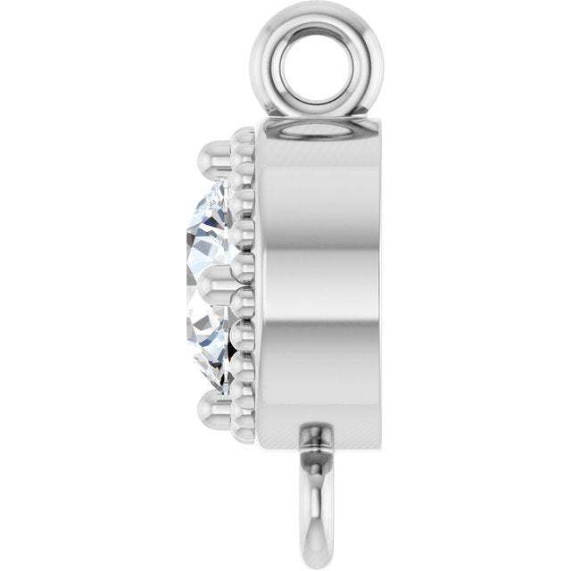 1/6 CT Natural Diamond Link, 5.25 mm x 9 mm
