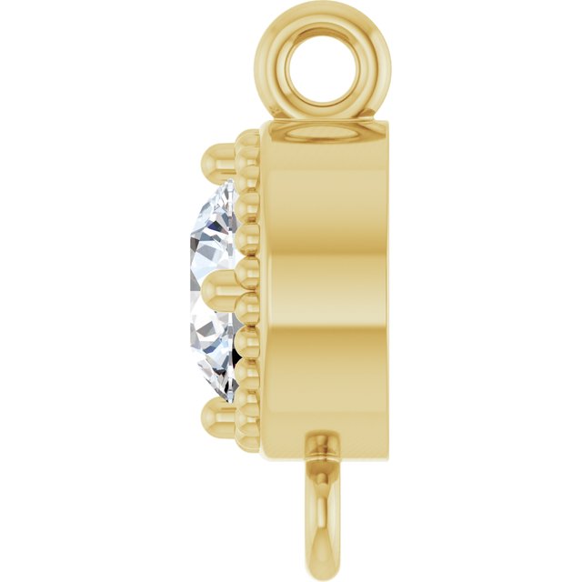 1/6 CT Natural Diamond Link, 5.25 mm x 9 mm