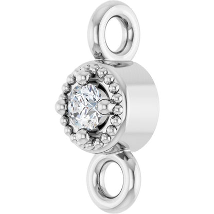 .02 CT Natural Diamond Link, 2.9 mm x 6.6 mm