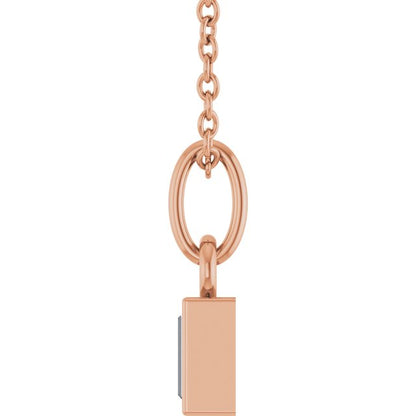 1/10 CT Lab-Grown Diamond Bezel-Set 16-18" Necklace