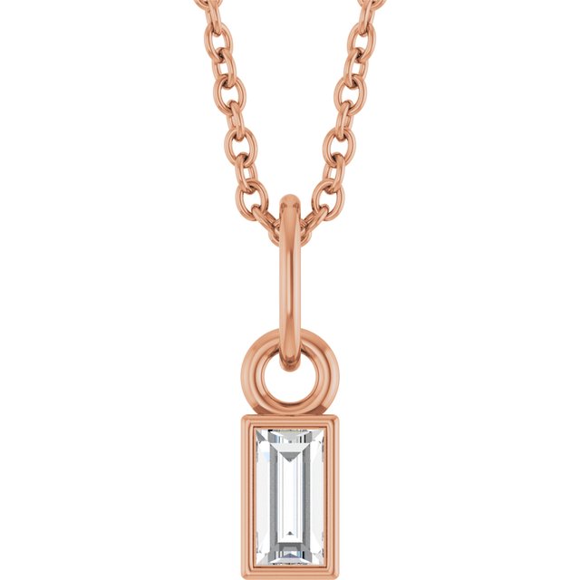 1/10 CT Natural Diamond Bezel-Set 16-18" Necklace