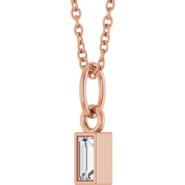 1/10 CT Lab-Grown Diamond Bezel-Set 16-18" Necklace