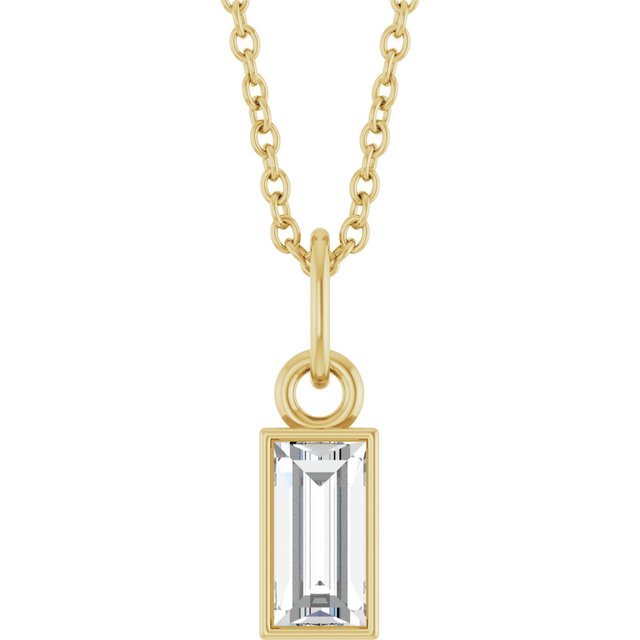 3/8 CT Natural Diamond Bezel-Set 16-18" Necklace