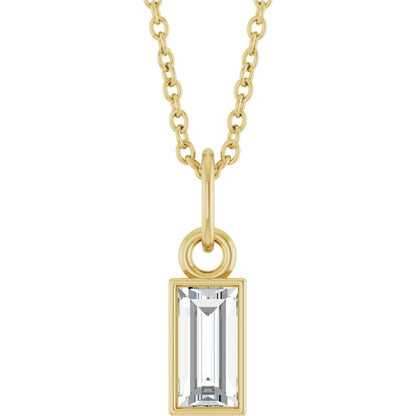 3/8 CT Natural Diamond Bezel-Set 16-18" Necklace