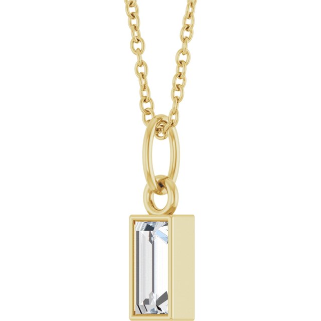 3/8 CT Natural Diamond Bezel-Set 16-18" Necklace