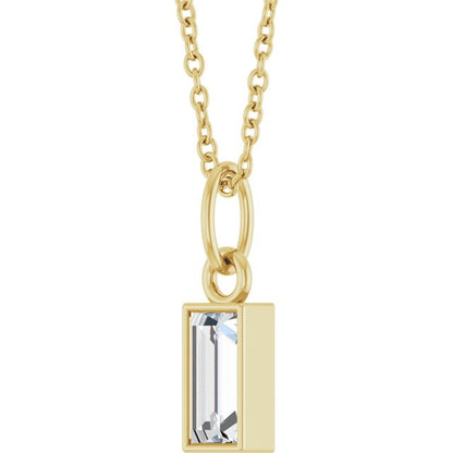 3/8 CT Natural Diamond Bezel-Set 16-18" Necklace