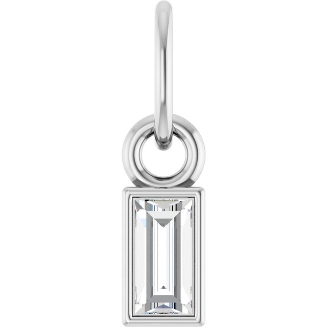 1/10 CT Lab-Grown Diamond Bezel-Set Pendant