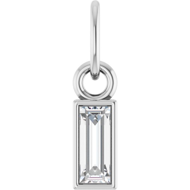 1/6 CT Natural Diamond Bezel-Set Pendant