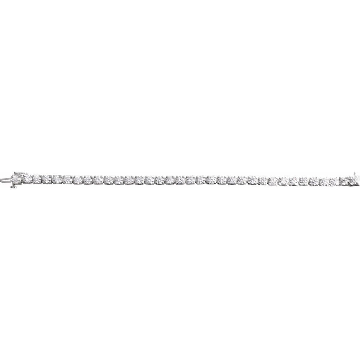 14K White Gold 10 CTW Lab-Grown Diamond Line 7 1/4" Bracelet