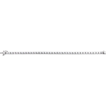 14K White Gold 6 CTW Lab-Grown Diamond Line 7 1/4" Bracelet