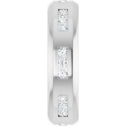 5/8 CTW Natural Diamond Band, 6 mm, Accented