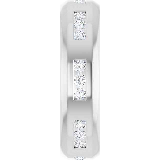 5/8 CTW Lab-Grown Diamond Band, 6 mm, Accented