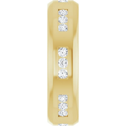 5/8 CTW Natural Diamond Band, 6 mm, Accented