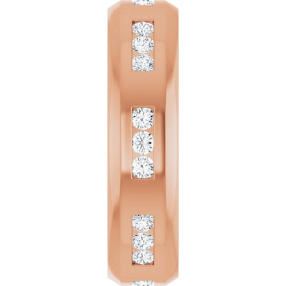 5/8 CTW Natural Diamond Band, 6 mm, Accented