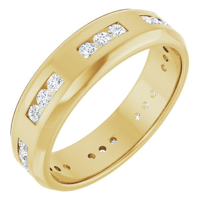 5/8 CTW Natural Diamond Band, 6 mm, Accented